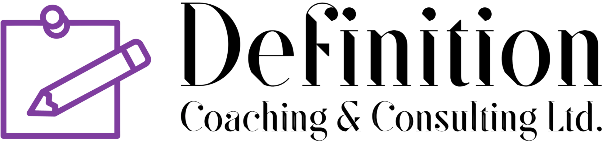 Definition Coaching and Consulting logo supplied by Drew Houston